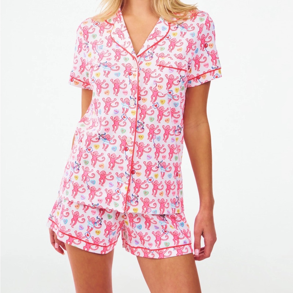Roller Rabbit Be My Monkey Polo Pajamas